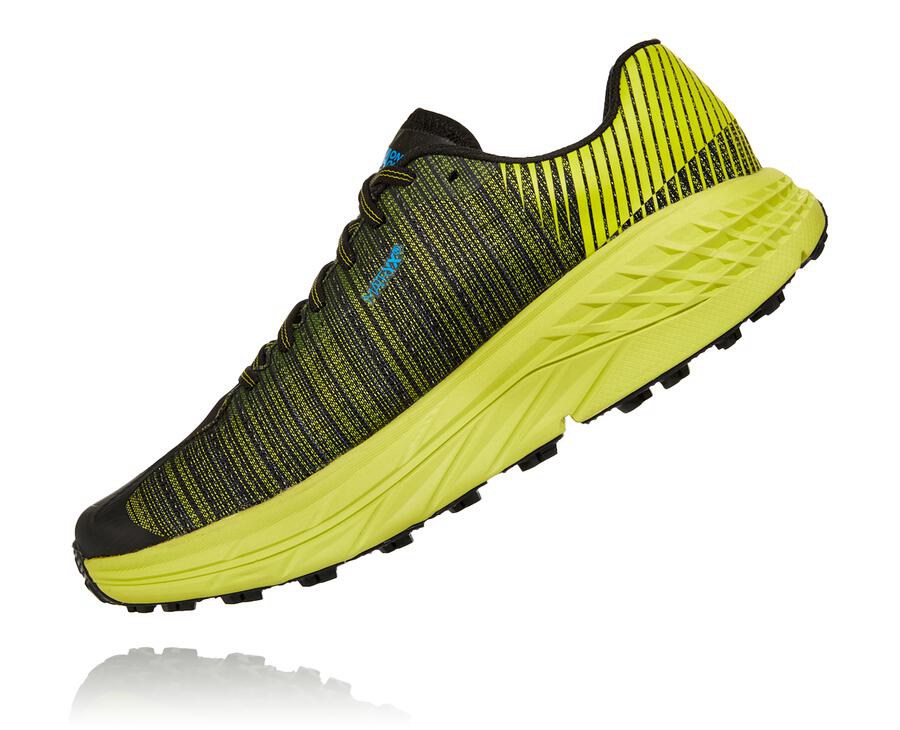 Hoka One One Spor Ayakkabı Erkek Siyah/Yeşil - Evo Speedgoat - MX8307291